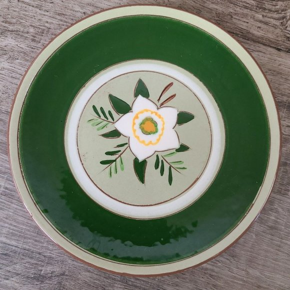 Set (2) Stangl Pottery Star Flower Bread / Appetizer Plates 6" Green MCM C2 - Picture 6 of 10